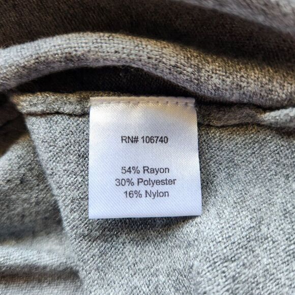 NorthStyle Gray Cowl Neck Long Sleeve Sweater Women L Rayon Polyester - Picture 7 of 11